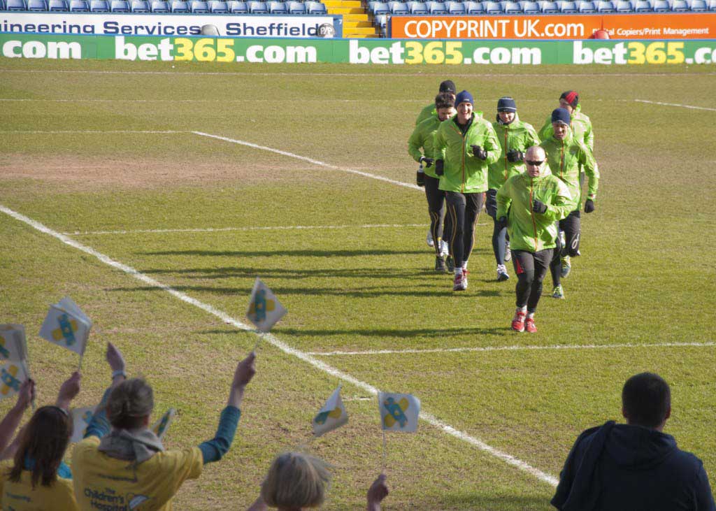 On the pitch at Hillsborough On the pitch at Hillsborough