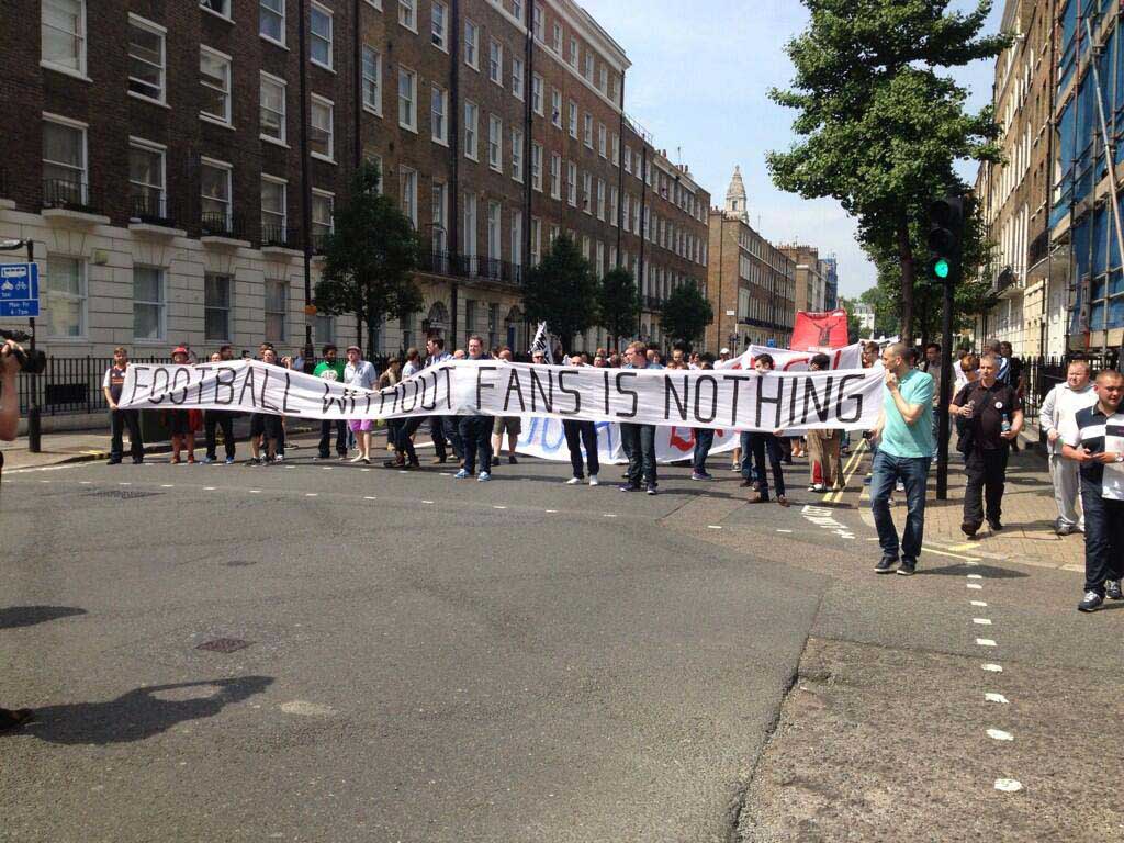 "Football without fans..."
