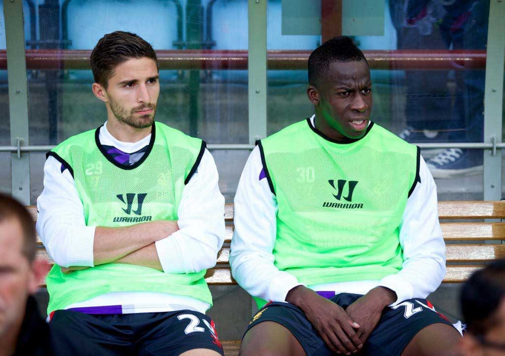 The Liverpool bench didn't help Borini's confidence. Pic: Propaganda