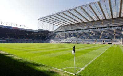 NEWCASTLE-UPON-TYNE, ENGLAND - Sunday, April 1, 2012: A general view of St James' Park before the Premiership match between Newcastle United and Liverpool. (Pic by Vegard Grott/Propaganda)