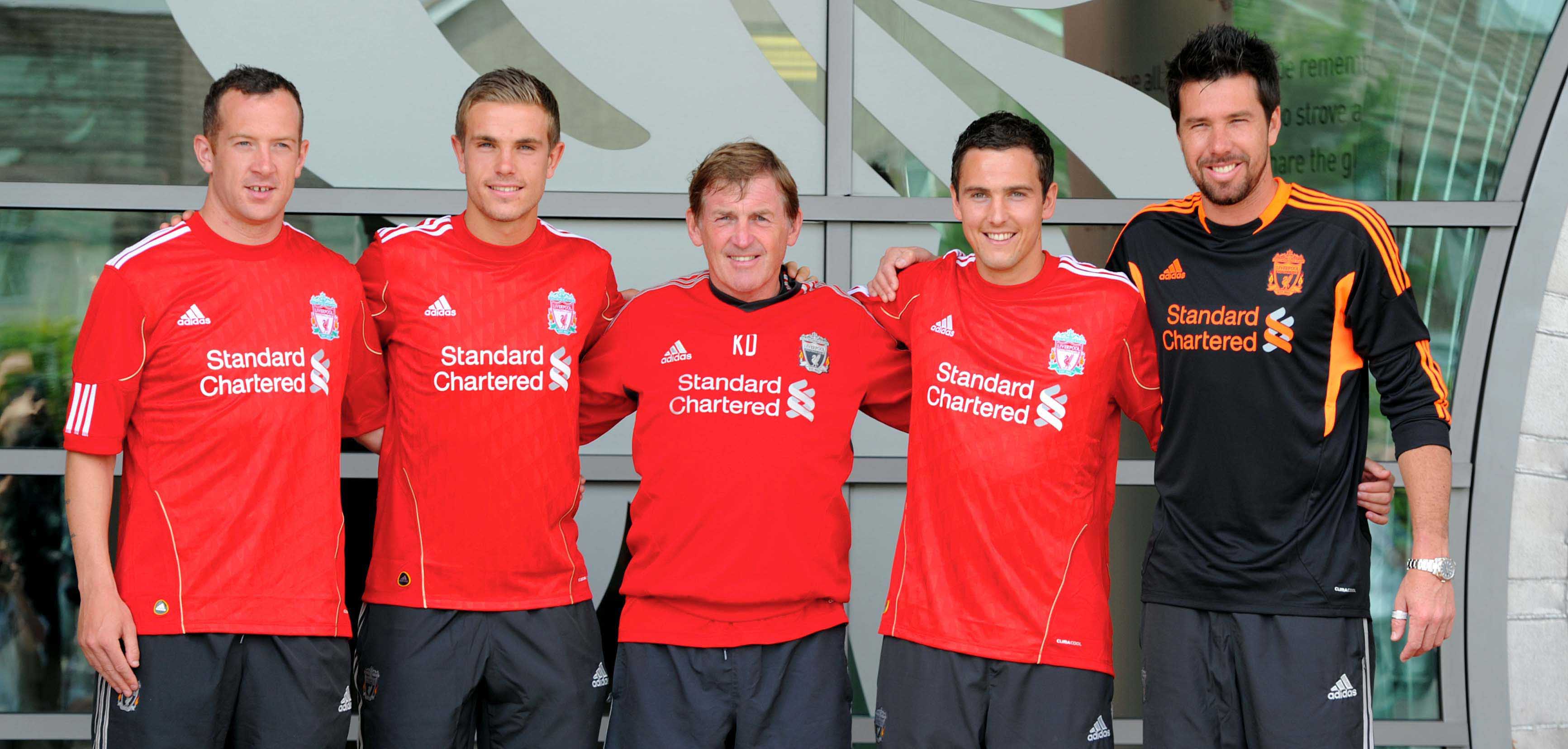 Charlie Adam, Jordan Henderson, manager Kenny Dalglish