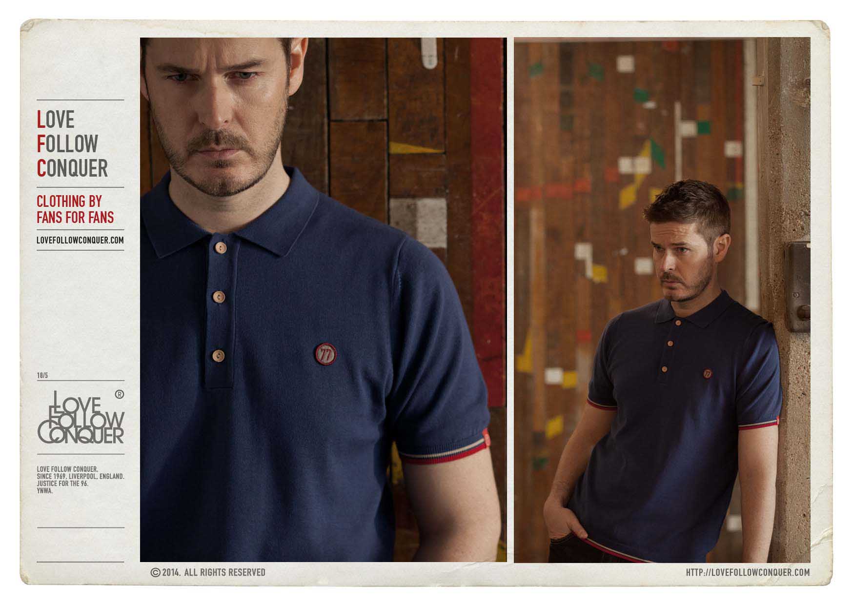 Rome 77 polo navy knit