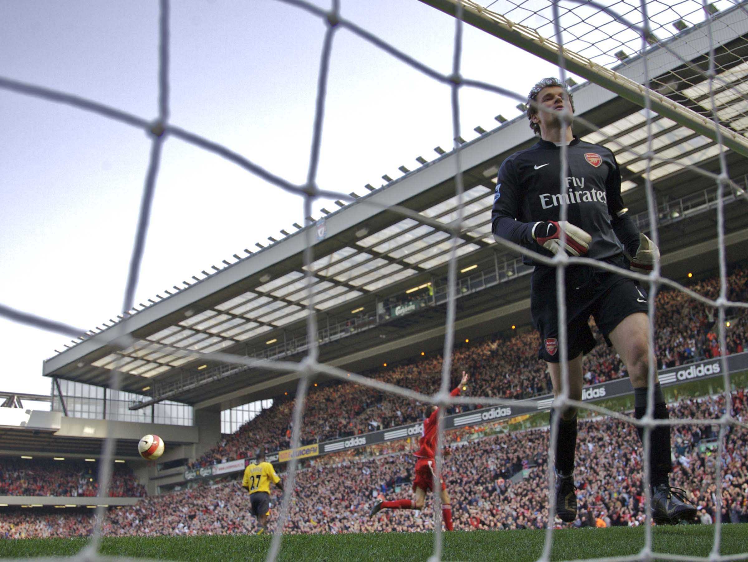 LIVERPOOL #ONTHISDAY 31/3/2015 CROUCH HAT-TRICK SINKS ARSENAL