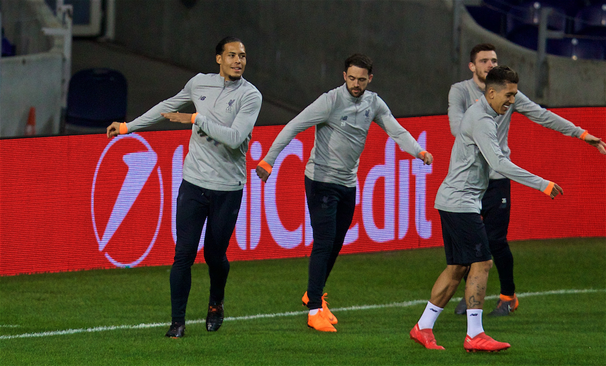PORTO, PORTUGAL - Tuesday, February 13, 2018: Liverpool's Virgil van Dijk during a training session at the Estádio do Dragão ahead of the UEFA Champions League Round of 16 1st leg match between FC Porto and Liverpool FC. (Pic by David Rawcliffe/Propaganda)