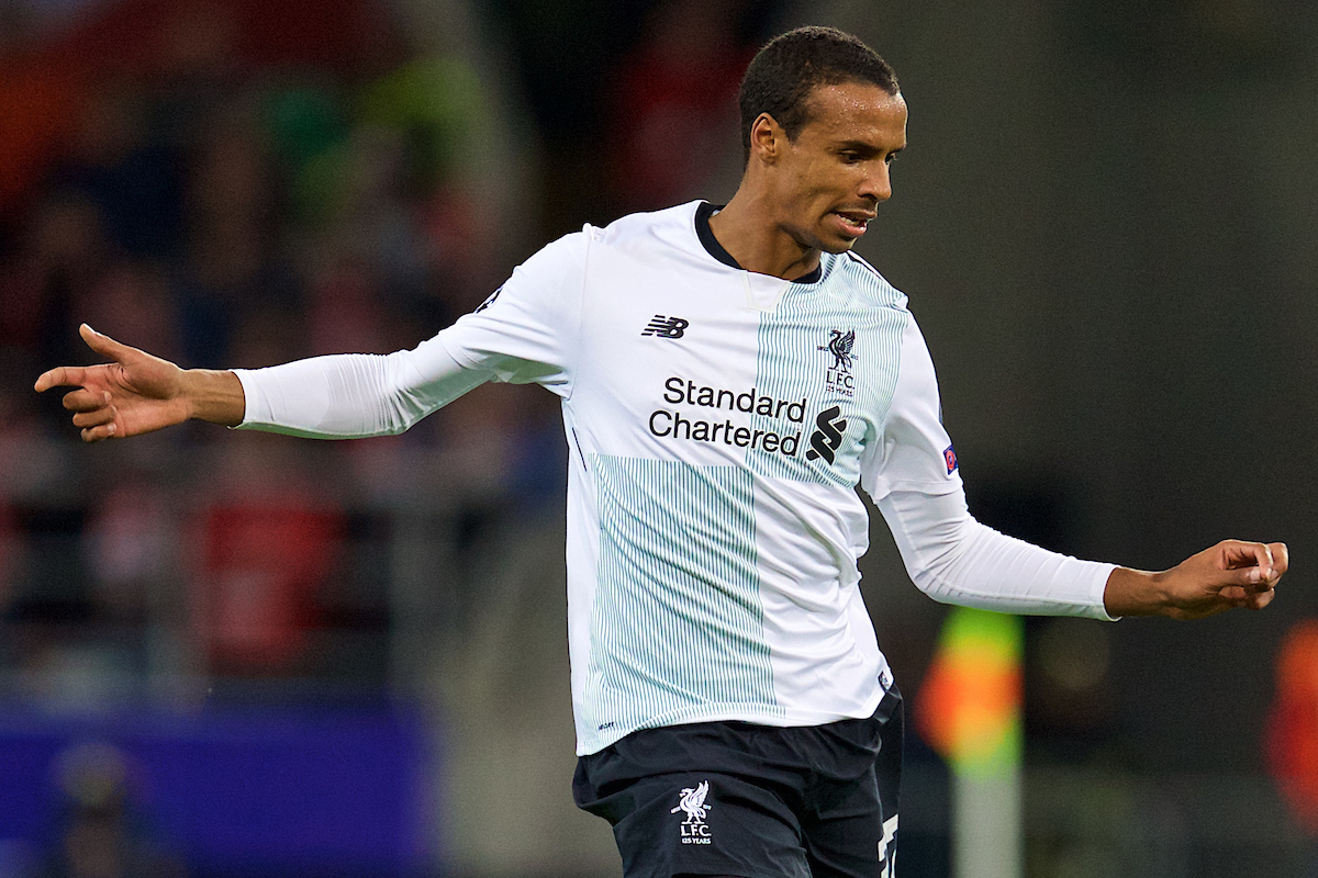 MOSCOW, RUSSIA - Tuesday, September 26, 2017: Liverpool's Joel Matip during the UEFA Champions League Group E match between Spartak Moscow and Liverpool at the Otkrytie Arena. (Pic by David Rawcliffe/Propaganda)