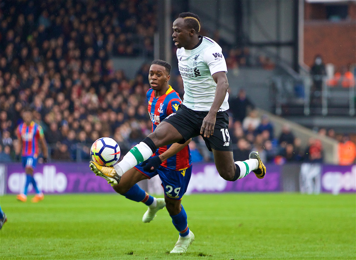 LONDON, ENGLAND - Saturday, March 31, 2018: Liverpool's Sadio Mane during the FA Premier League match between Crystal Palace FC and Liverpool FC at Selhurst Park. (Pic by Dave Shopland/Propaganda)