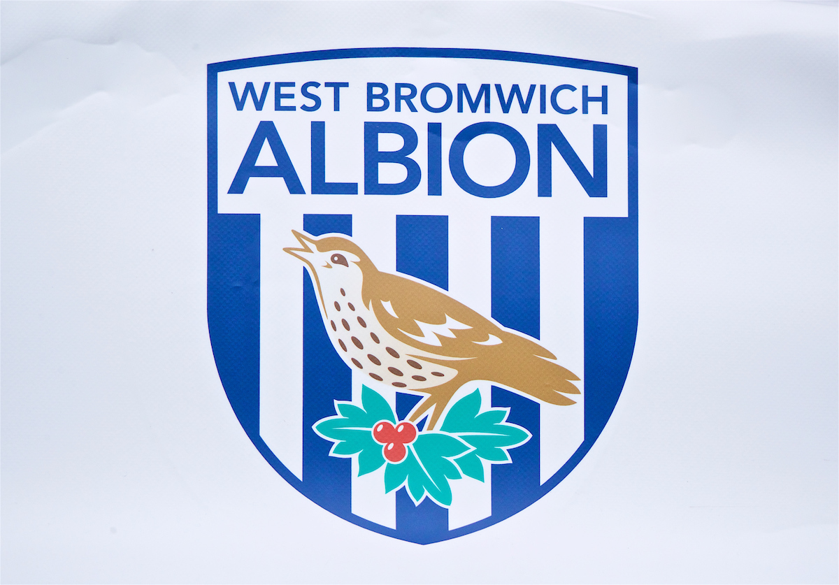 WEST BROMWICH, ENGLAND - Easter Sunday, April 16, 2017, 2016: A West Bromwich Albion club crest during the FA Premier League match against Liverpool at the Hawthorns. (Pic by David Rawcliffe/Propaganda)