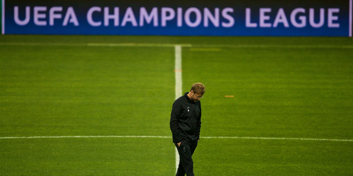 PORTO, PORTUGAL - Tuesday, February 13, 2018: Liverpool's manager J¸rgen Klopp during a training session at the Est·dio do Drag„o ahead of the UEFA Champions League Round of 16 1st leg match between FC Porto and Liverpool FC. (Pic by David Rawcliffe/Propaganda)