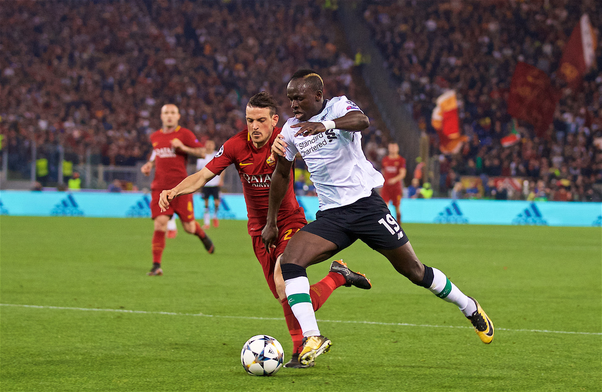 ROME, ITALY - Wednesday, May 2, 2018: Liverpool's Sadio Mane during the UEFA Champions League Semi-Final 2nd Leg match between AS Roma and Liverpool FC at the Stadio Olimpico. (Pic by David Rawcliffe/Propaganda)