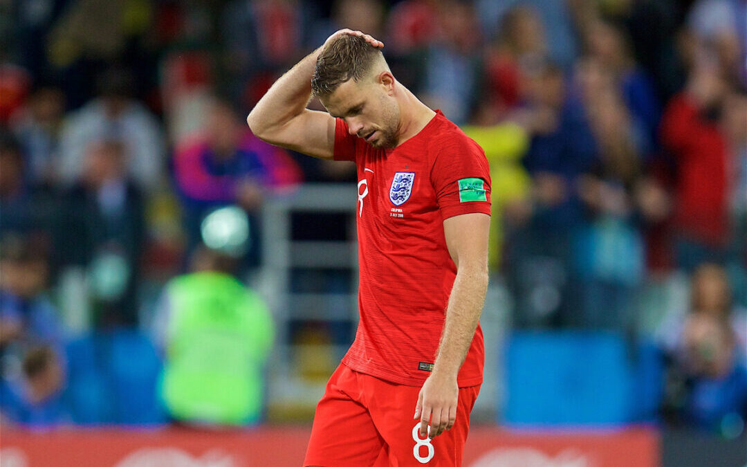 England's Jordan Henderson looks dejected