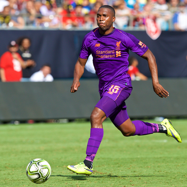 CHARLOTTE, USA - Sunday, July 22, 2018: Liverpool's Daniel Sturridge during a preseason International Champions Cup match between Borussia Dortmund and Liverpool FC at the Bank of America Stadium. (Pic by David Rawcliffe/Propaganda)