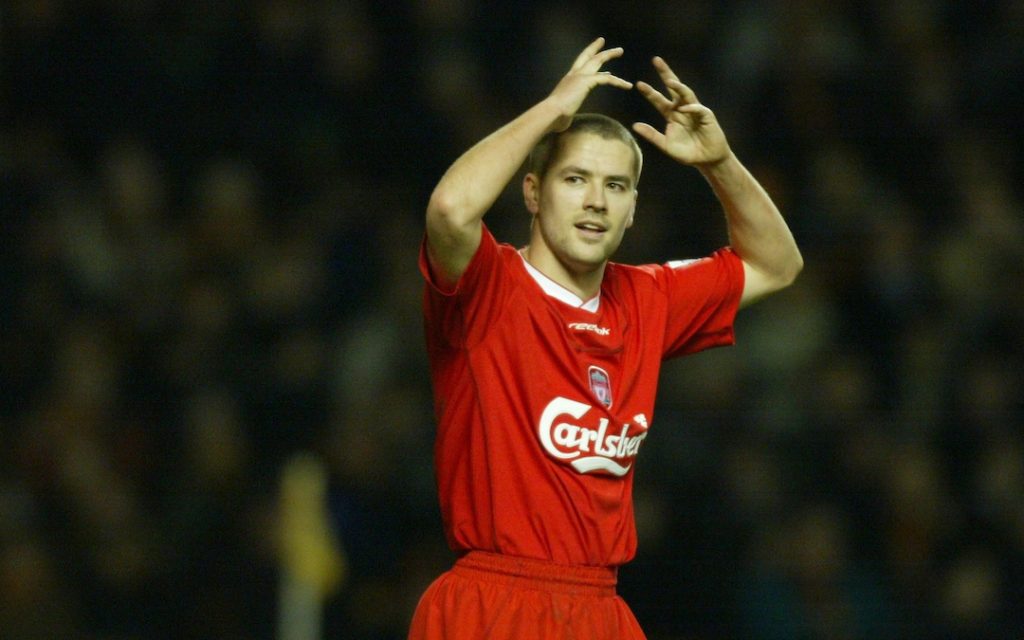 WOLVERHAMPTON, ENGLAND - Wednesday, January 21st, 2004: Liverpool's Michael Owen looks dejected after missing a chance against Wolverhampton Wanderers during the Premiership match at Molineux. (Pic by David Rawcliffe/Propaganda)