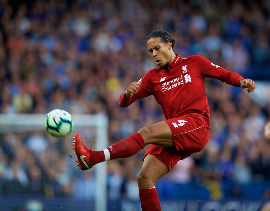 LONDON, ENGLAND - Saturday, September 29, 2018: Liverpool's Virgil van Dijk during the FA Premier League match between Chelsea FC and Liverpool FC at Stamford Bridge. (Pic by David Rawcliffe/Propaganda)