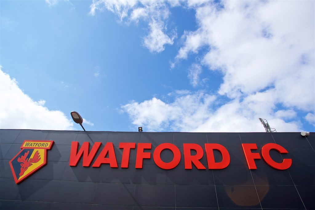 WATFORD, ENGLAND - Saturday, August 12, 2017: An exterior view of Watford's Vicarage Road before the FA Premier League match between Watford and Liverpool. (Pic by David Rawcliffe/Propaganda)