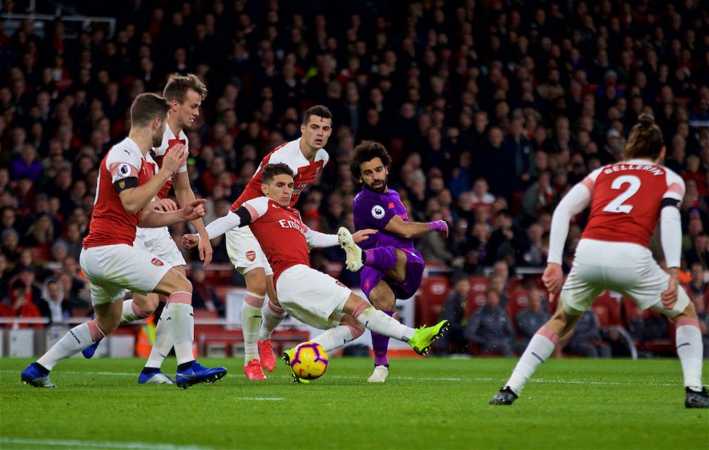 LONDON, ENGLAND - Saturday, November 3, 2018: Liverpool's Mohamed Salah during the FA Premier League match between Arsenal FC and Liverpool FC at Emirates Stadium. (Pic by David Rawcliffe/Propaganda)