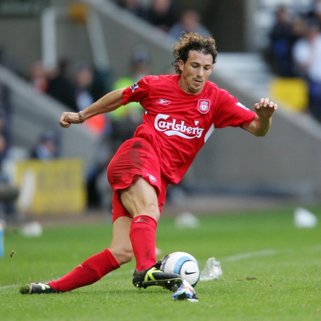 BOLTON, ENGLAND - SUNDAY AUGUST 29th 2004: Liverpool's Josemi in action during the Premiership match against Bolton at the Reebok Stadium. (Photo by David Rawcliffe/Propaganda)