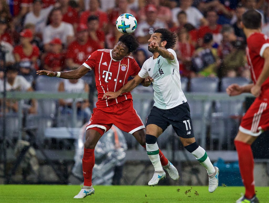 MUNICH, GERMANY - Tuesday, August 1, 2017: Liverpool's Mohamed Salah during the Audi Cup 2017 match between FC Bayern Munich and Liverpool FC at the Allianz Arena. (Pic by David Rawcliffe/Propaganda)
