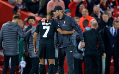 Kylian Mbappe at Anfield Jurgen Klopp