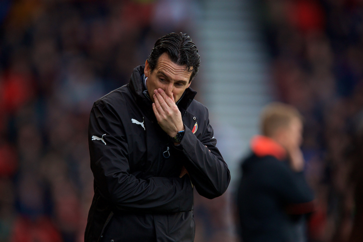 BOURNEMOUTH, ENGLAND - Sunday, November 25, 2018: Arsenal's manager Unai Emery during the FA Premier League match between AFC Bournemouth and Arsenal FC at the Vitality Stadium. (Pic by David Rawcliffe/Propaganda)