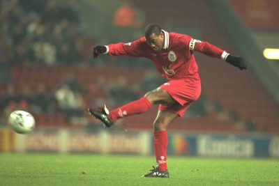 Wednesday, November 27th, 1996: Liverpool's John Barnes in action