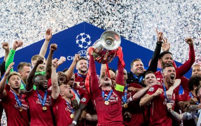 Liverpool's captain Jordan Henderson lifts the European Cup following a 2-0 victory in the UEFA Champions League Final match between Tottenham Hotspur FC and Liverpool FC at the Estadio Metropolitano