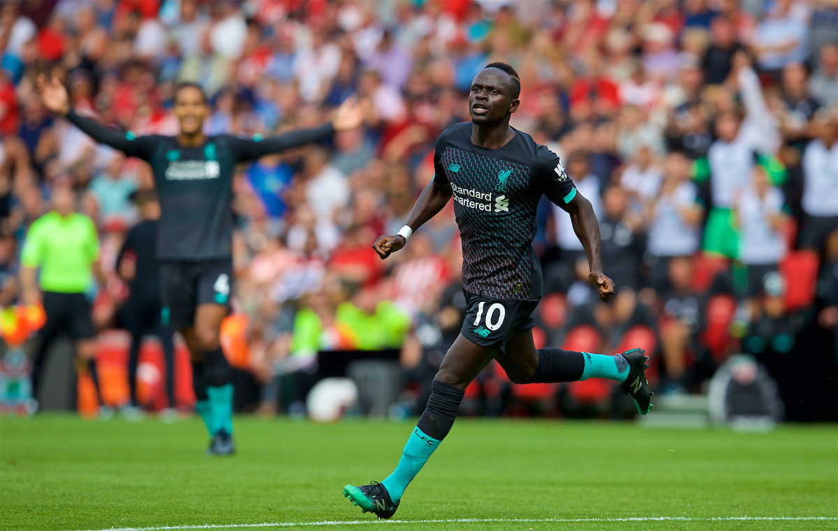 LIVERPOOL, ENGLAND - Saturday, August 17, 2019: Liverpool's xxxx during the FA Premier League match between Southampton FC and Liverpool FC at St. Mary's Stadium. (Pic by David Rawcliffe/Propaganda)