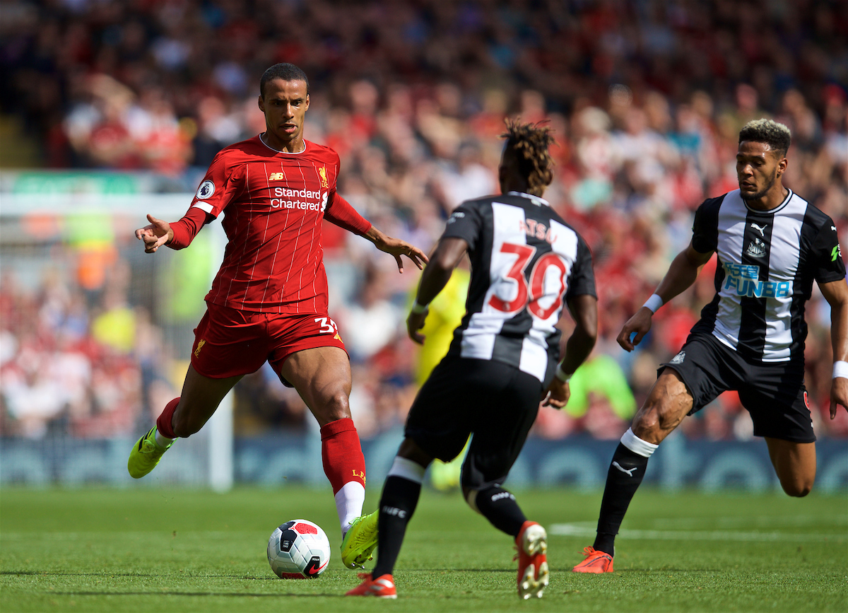 LIVERPOOL, ENGLAND - Saturday, September 14, 2019: Liverpool's Joel Matip during the FA Premier League match between Liverpool FC and Newcastle United FC at Anfield. (Pic by David Rawcliffe/Propaganda)