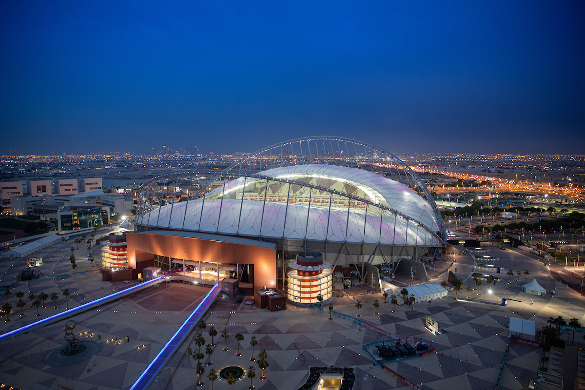 DOHA, QATAR - Friday, December 13, 2019: A view of the Khalifa International Stadium in the Aspire Zone as seen from the Touch Doha Hotel ahead of the FIFA Club World Cup Qatar 2019 in Doha. (Pic by David Rawcliffe/Propaganda)