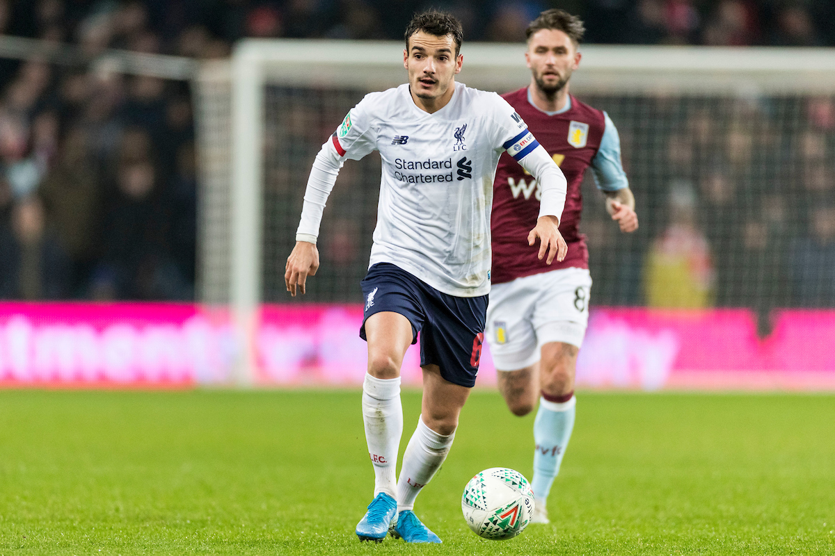 BIRMINGHAM, ENGLAND - Tuesday, December 17, 2019: Liverpool’s captain Pedro Chirivella during the Football League Cup Quarter-Final between Aston Villa FC and Liverpool FC at Villa Park. (Pic by Paul Greenwood/Propaganda)