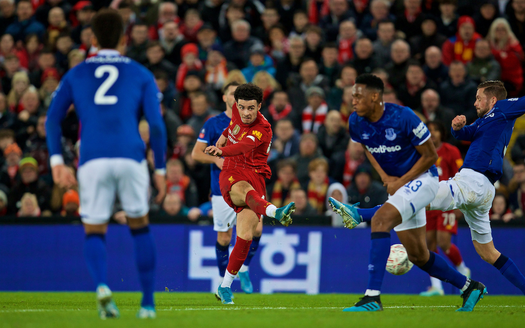 LIVERPOOL, ENGLAND - Sunday, January 5, 2020: Liverpool's Curtis Jones during the FA Cup 3rd Round match between Liverpool FC and Everton FC, the 235th Merseyside Derby, at Anfield. (Pic by David Rawcliffe/Propaganda)