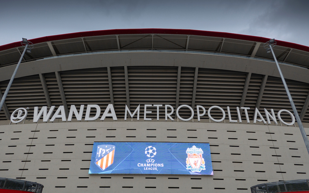 MADRID, SPAIN - Monday, February 17, 2020: An exterior view of the Estadio Estadio Metropolitano ahead of the UEFA Champions League Round of 16 1st Leg match between Club Atlético de Madrid and Liverpool FC. (Pic by David Rawcliffe/Propaganda)