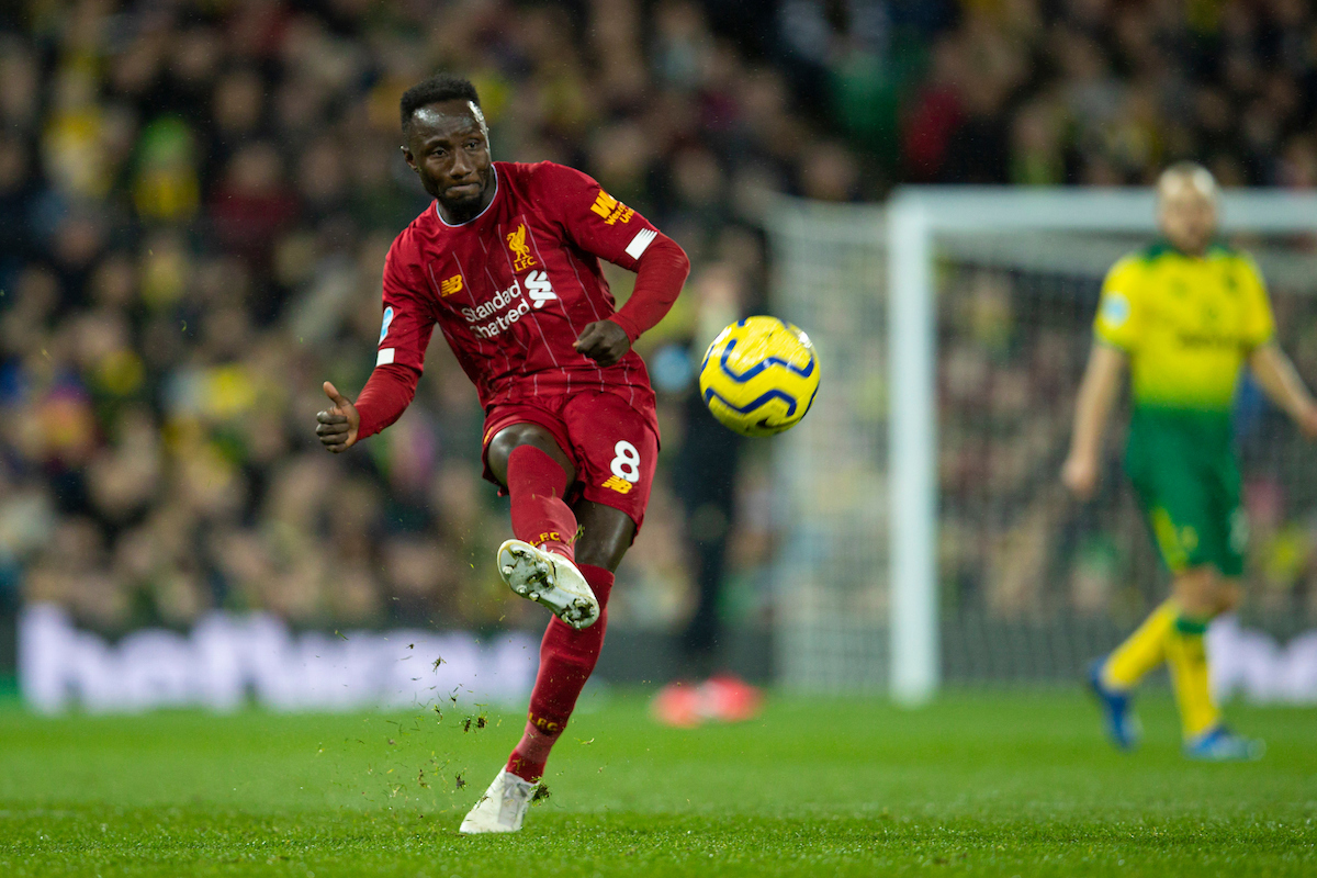 NORWICH, ENGLAND - Saturday, February 15, 2020: Liverpool's Naby Keita during the FA Premier League match between Norwich City FC and Liverpool FC at Carrow Road. (Pic by David Rawcliffe/Propaganda)
