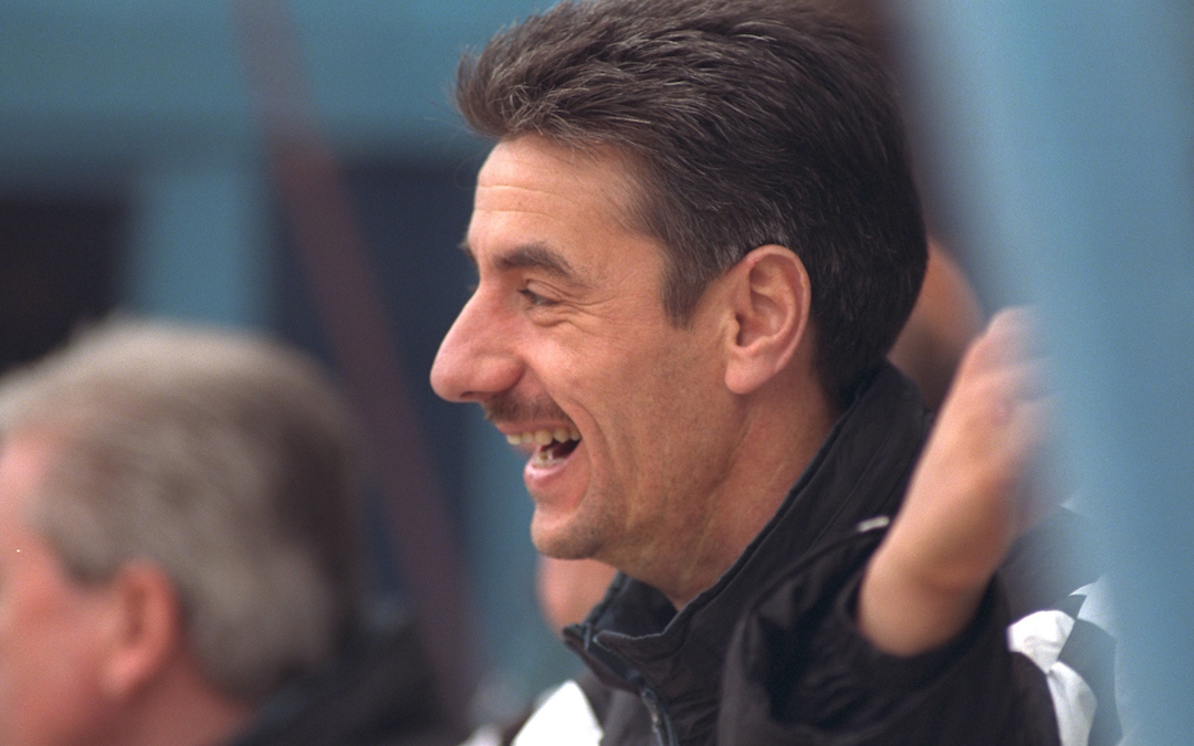 Liverpool's substitute Ian Rush on the bench against Coventry City during the Premiership match at Highfield Road