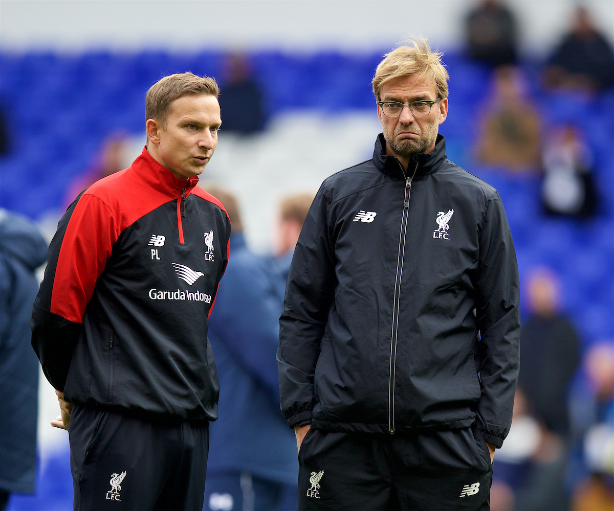 Jurgen Klopp and Pep Lijnders for Liverpool