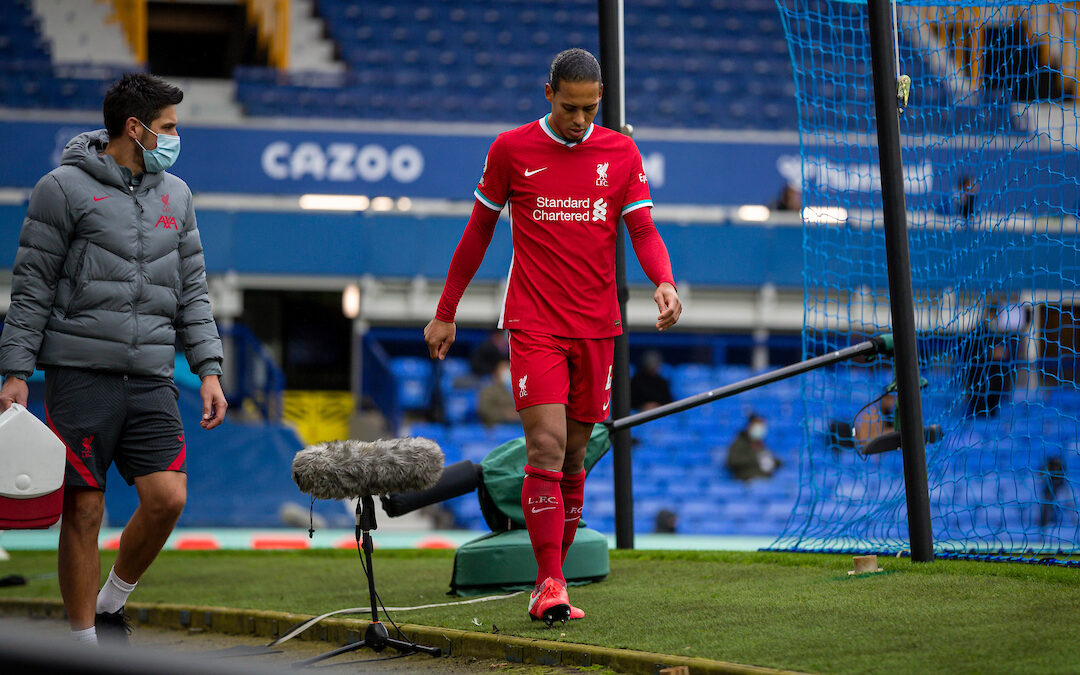 Virgil Van Dijk Injured vs Everton