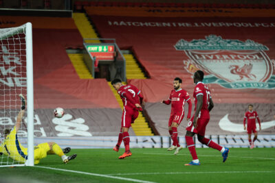 Liverpool vs Sheffield United Firmino Header