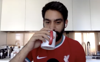 Liverpool fan and actor Rahul Kohli from Netflix series The Haunting Of Bly Manor