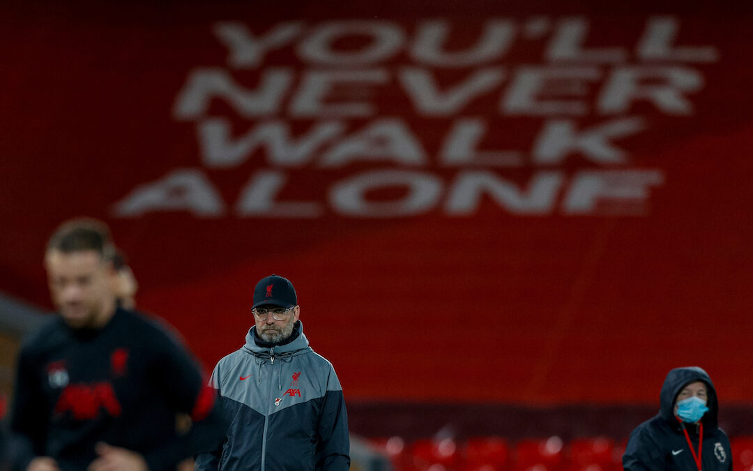 Liverpool Manager Jurgen Klopp at Anfield vs West Ham