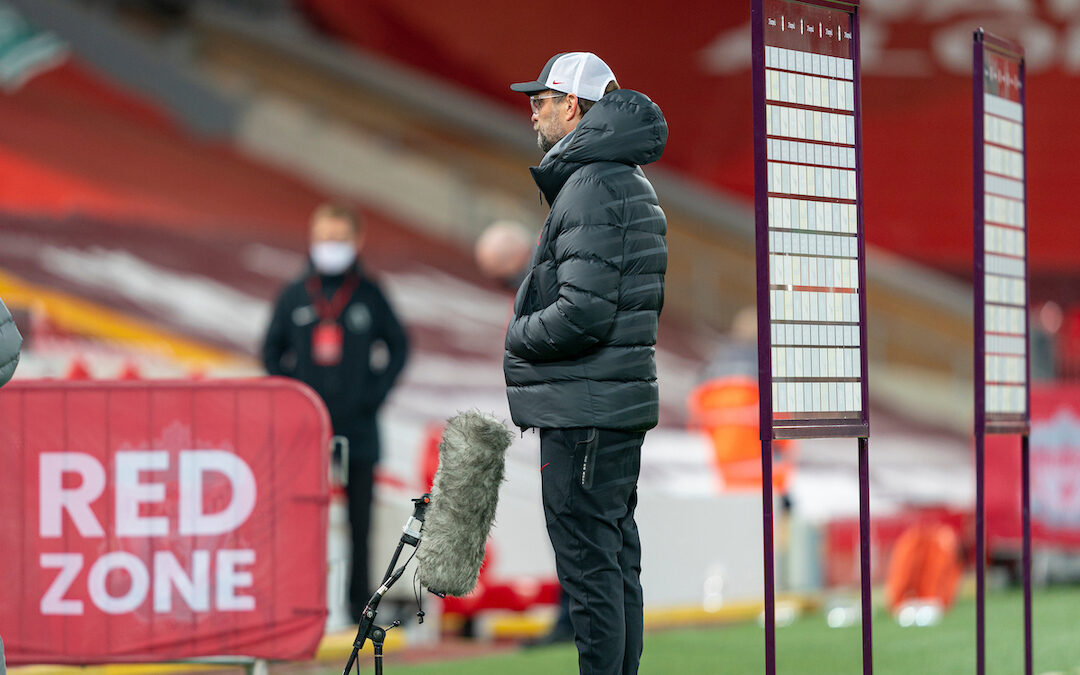 Liverpool’s manager Jürgen Klopp gives a television interview