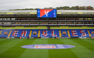 Crystal Palace's Selhurst Park ground before the FA Premier League match against Liverpool