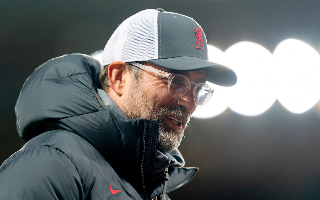 Liverpool’s manager Jürgen Klopp gives an interview at Anfield