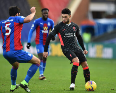 Liverpool's Alex Oxlade-Chamberlain during the FA Premier League match between Crystal Palace FC and Liverpool FC at Selhurst Park
