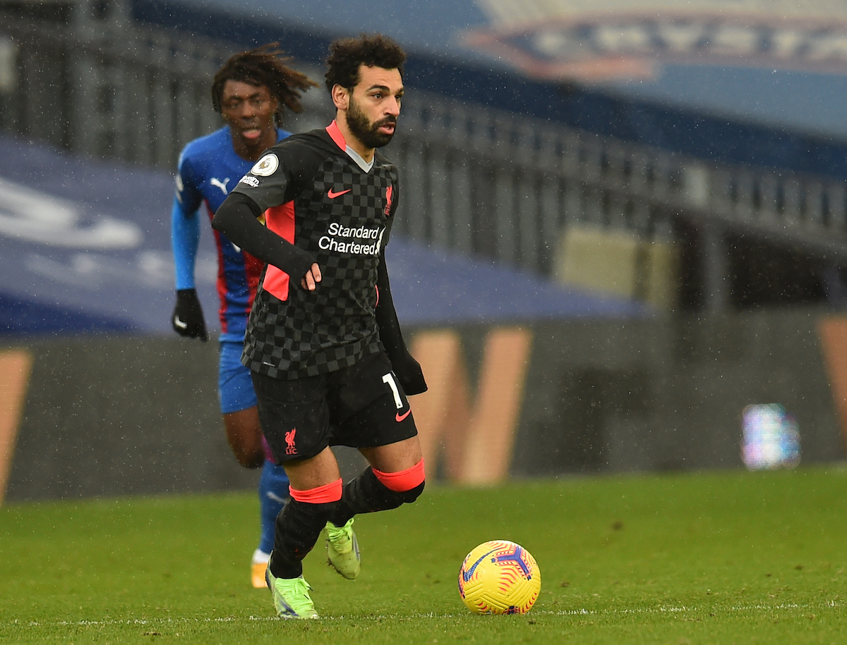 Liverpool's Mohamed Salah during the FA Premier League match between Crystal Palace FC and Liverpool FC at Selhurst Park