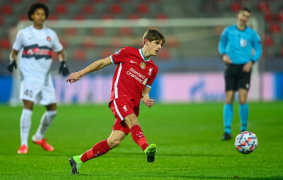 Liverpool's Leighton Clarkson during the UEFA Champions League Group D match between FC Midtjylland and Liverpool FC at the Herning Arena