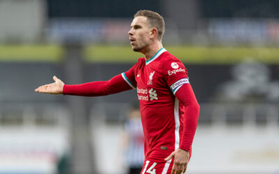 Liverpool’s captain Jordan Henderson during the FA Premier League match between Newcastle United FC and Liverpool FC at St James' Park