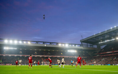 A general view during the FA Premier League match between Liverpool FC and Manchester United FC at Anfield