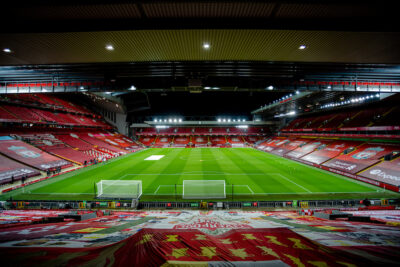 A general view from the Spion Kop before the FA Premier League match between Liverpool FC and Leicester City FC at Anfield