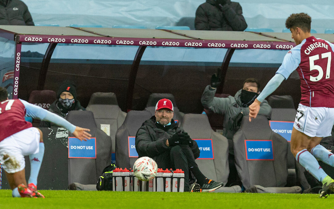 Liverpool's manager Jürgen Klopp during the FA Cup 3rd Round match between Aston Villa FC and Liverpool FC at Villa Park