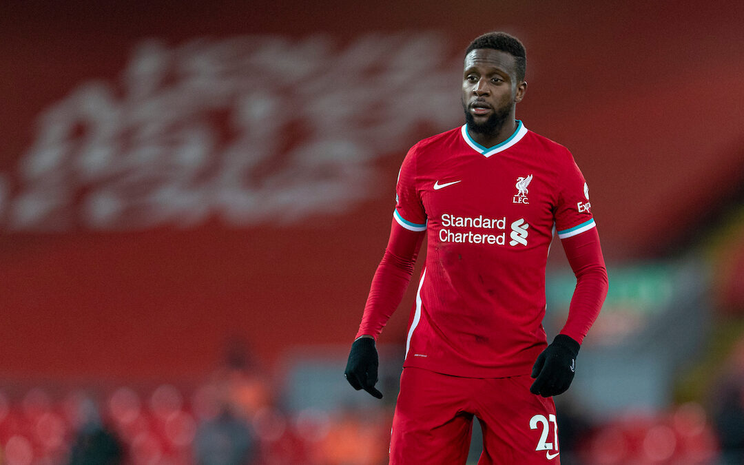 Liverpool's Divock Origi during the FA Premier League match between Liverpool FC and Burnley FC at Anfield