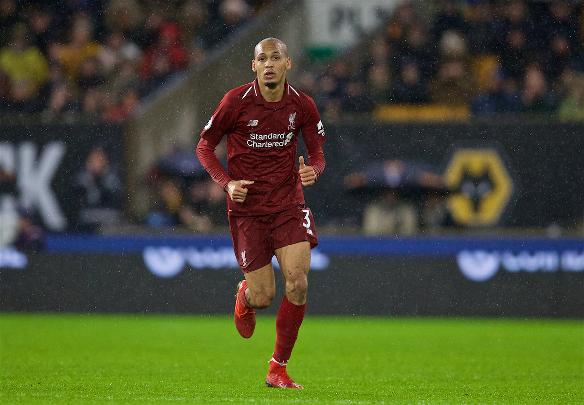 Fabinho during the Premier League match between Wolves and Liverpool FC at Molineux Stadium